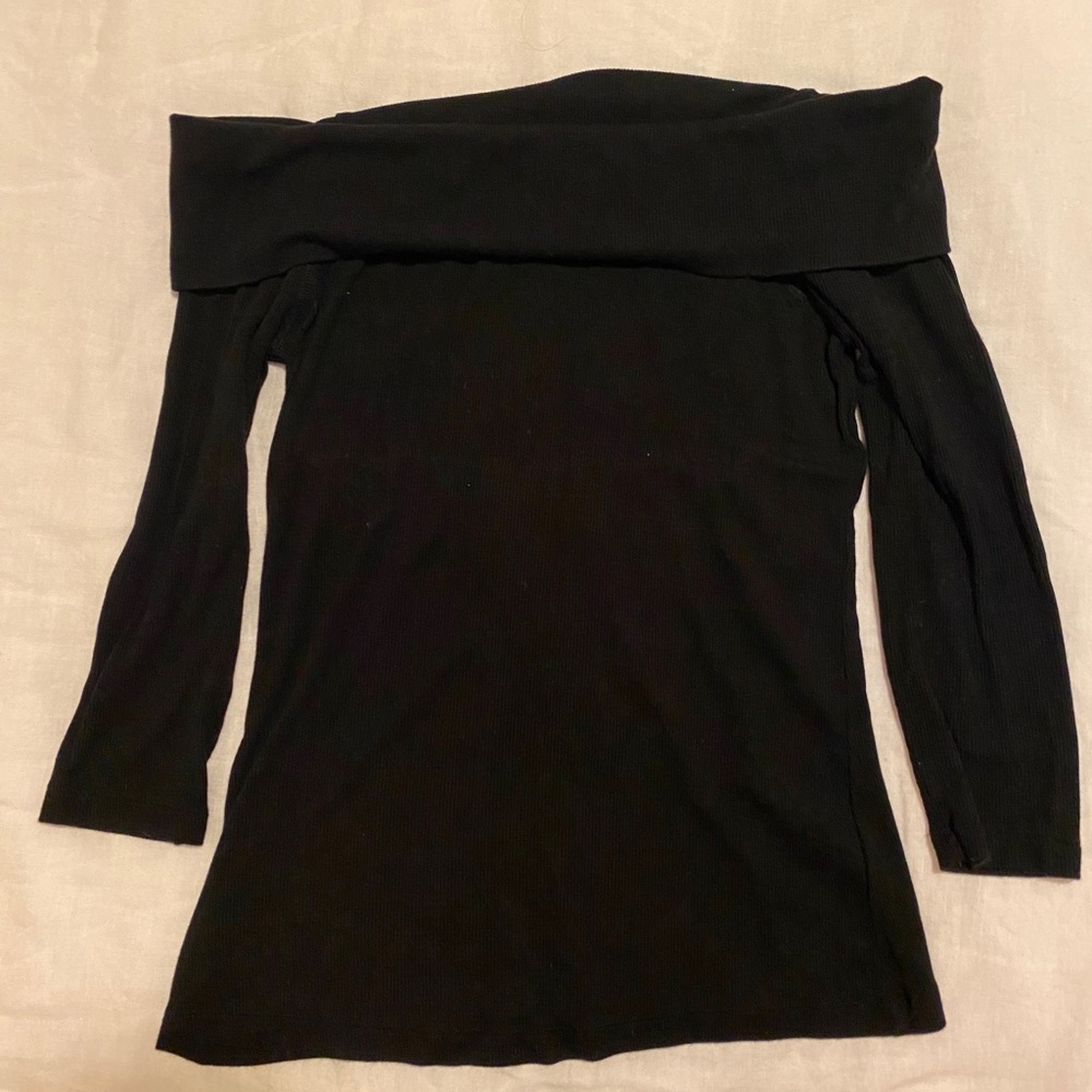 Anthropologie off the shoulder Black shirt